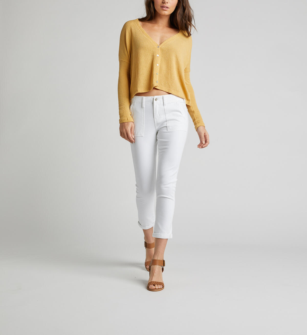 Mid-Rise Utility Slim Crop Jeans, , hi-res image number 0